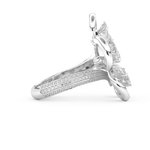 Half Eternity Wedding Band with 7.1 CT Round and Pear Cut Moissanite – Yellow, White, or Rose Gold