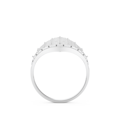 Honey Comb Style Wedding Band with 0.37 CT Round Cut Moissanite – Yellow, White, or Rose Gold