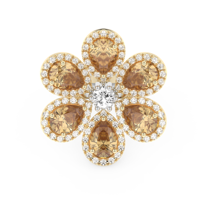 Half Eternity Wedding Band with 6.20 CT Round and Pear Cut Moissanite – Yellow, White, or Rose Gold