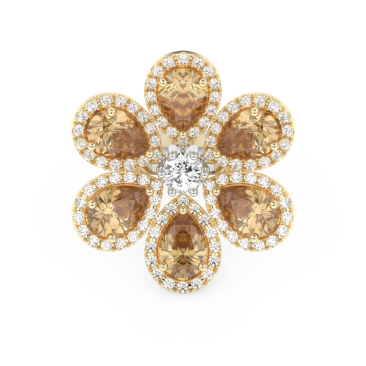 Half Eternity Wedding Band with 6.20 CT Round and Pear Cut Moissanite – Yellow, White, or Rose Gold