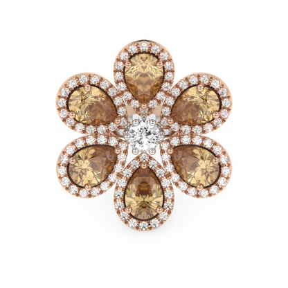 Half Eternity Wedding Band with 6.20 CT Round and Pear Cut Moissanite – Yellow, White, or Rose Gold