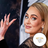 Adele – Inspired 5.0 Carat Pear Cut Pave Moissanite