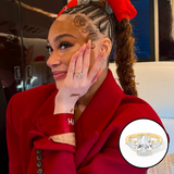 Winnie Harlow – Inspired 4.30 Carat Oval Cut Three Stone Moissanite