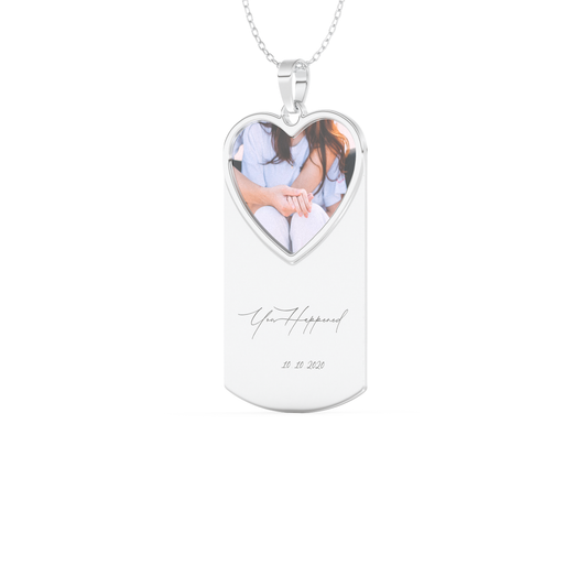 Custom Pendant Necklace – Photo Printed and Engraving