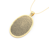 Custom Pendant Necklace – Thumb Printing and Engraving 10