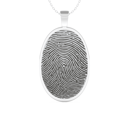 Custom Pendant Necklace – Thumb Printing and Engraving