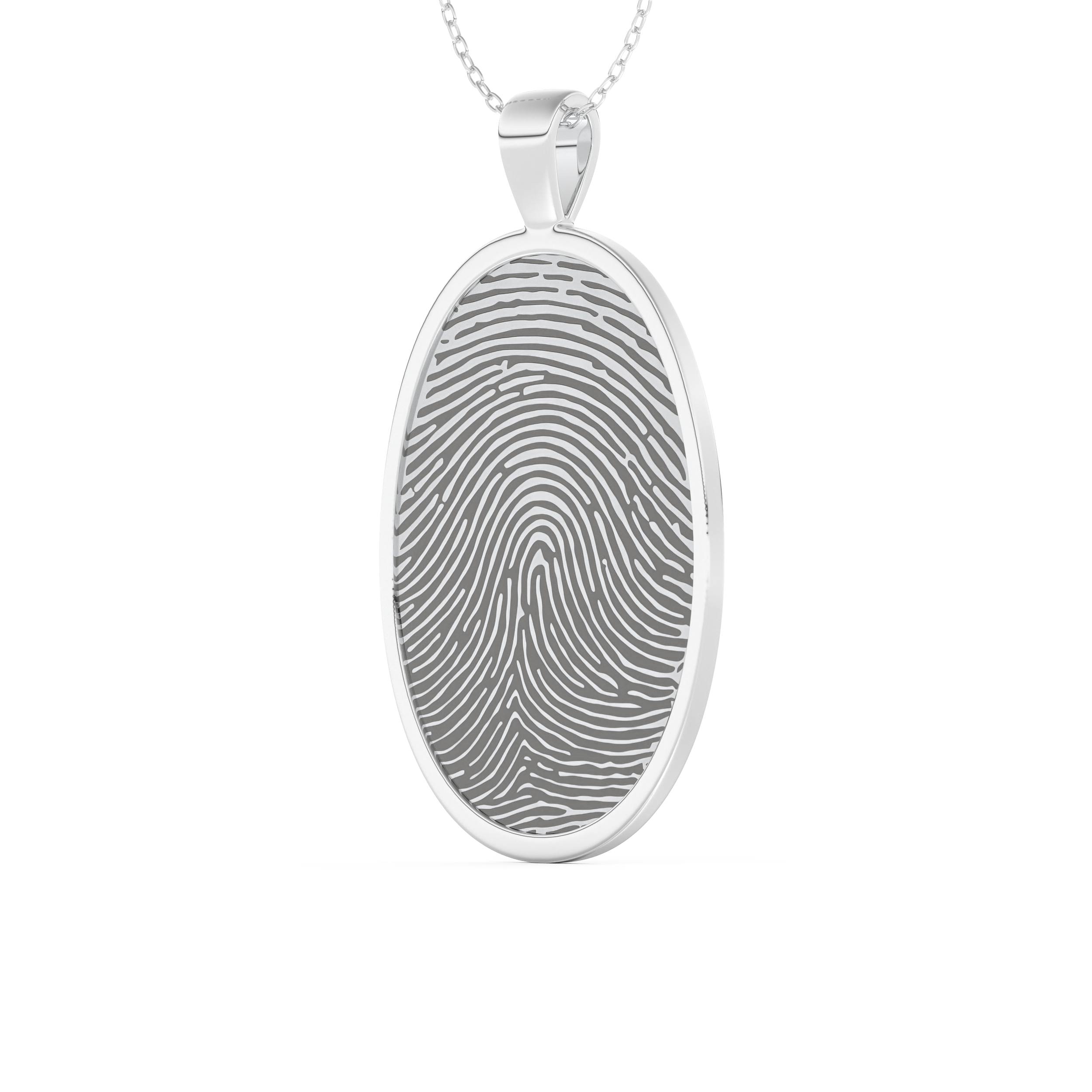 Custom Pendant Necklace – Thumb Printing and Engraving 2