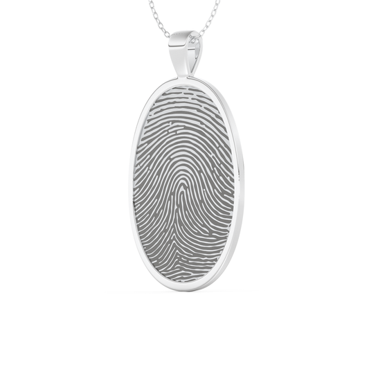 Custom Pendant Necklace – Thumb Printing and Engraving