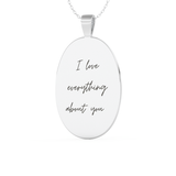 Custom Pendant Necklace – Thumb Printing and Engraving 4