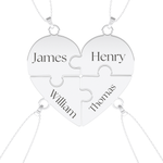 Custom Pendant Necklace – Split Heart and Puzzle 1