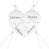 Custom Pendant Necklace – Split Heart and Puzzle 1