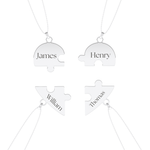 Custom Pendant Necklace – Split Heart and Puzzle 2