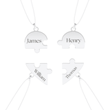 Custom Pendant Necklace – Split Heart and Puzzle 2