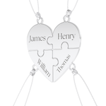 Custom Pendant Necklace – Split Heart and Puzzle 3