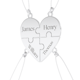 Custom Pendant Necklace – Split Heart and Puzzle 3