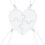 Custom Pendant Necklace – Split Heart and Puzzle 5