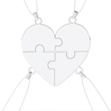 Custom Pendant Necklace – Split Heart and Puzzle 5