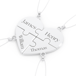 Custom Pendant Necklace – Split Heart and Puzzle 6