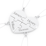 Custom Pendant Necklace – Split Heart and Puzzle 6
