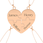 Custom Pendant Necklace – Split Heart and Puzzle 7