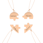 Custom Pendant Necklace – Split Heart and Puzzle 8