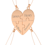 Custom Pendant Necklace – Split Heart and Puzzle 9