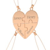 Custom Pendant Necklace – Split Heart and Puzzle 9