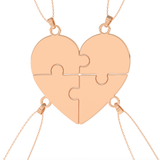 Custom Pendant Necklace – Split Heart and Puzzle 11