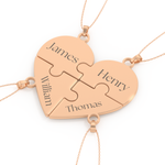 Custom Pendant Necklace – Split Heart and Puzzle 12