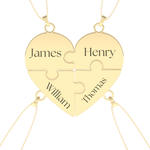 Custom Pendant Necklace – Split Heart and Puzzle 13