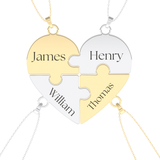 Custom Pendant Necklace – Split Heart and Puzzle 19