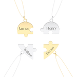 Custom Pendant Necklace – Split Heart and Puzzle 20