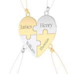 Custom Pendant Necklace – Split Heart and Puzzle 21