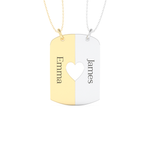 Custom Pendant Necklace – Split Heart 6
