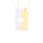 Custom Pendant Necklace – Split Heart 9