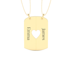 Custom Pendant Necklace – Split Heart 11