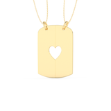 Custom Pendant Necklace – Split Heart 14