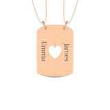 Custom Pendant Necklace – Split Heart 16