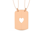 Custom Pendant Necklace – Split Heart 19