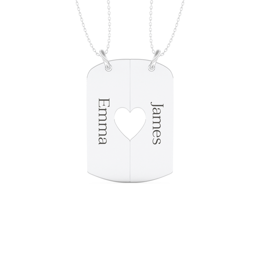 Custom Pendant Necklace – Split Heart
