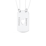 Custom Pendant Necklace – Split Heart 2