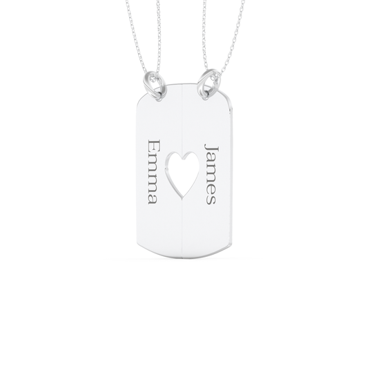 Custom Pendant Necklace – Split Heart