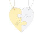 Custom Pendant Necklace – Split Heart 6
