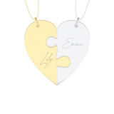 Custom Pendant Necklace – Split Heart 6