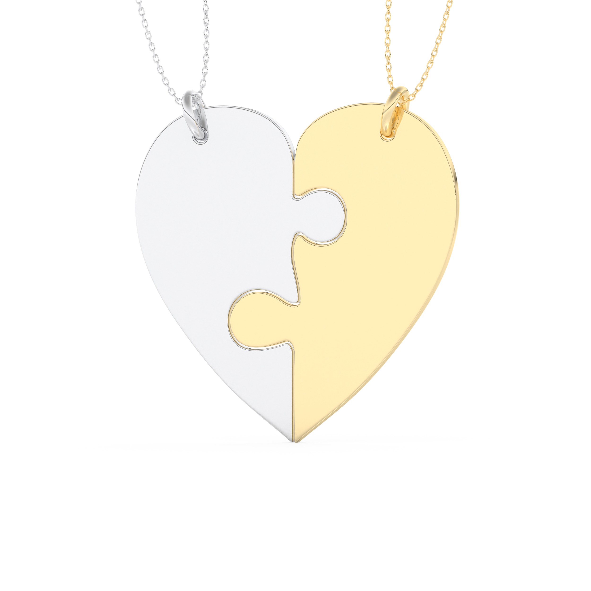 Custom Pendant Necklace – Split Heart 9