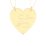 Custom Pendant Necklace – Split Heart 11