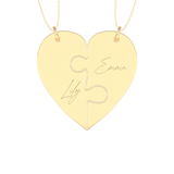 Custom Pendant Necklace – Split Heart 11