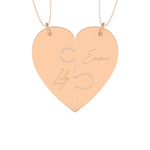 Custom Pendant Necklace – Split Heart 16