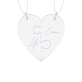 Custom Pendant Necklace – Split Heart 1