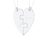 Custom Pendant Necklace – Split Heart 2